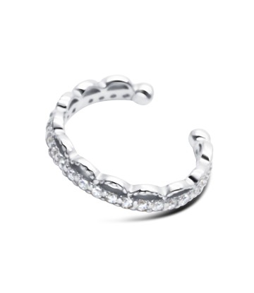 Beautiful CZ Silver Ear Cuff EC-1250